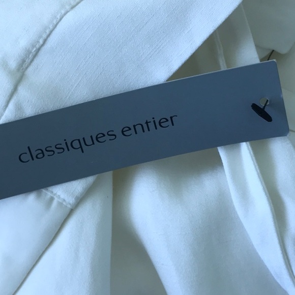 Classiques Entier white city shorts size 10. Linen / viscose, NWT - Picture 4 of 5